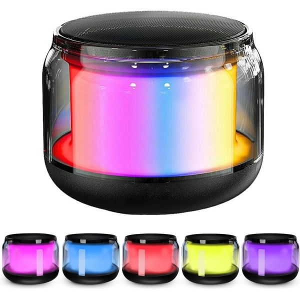 Φορητό Ασύρματο Ηχείο Bluetooth 5.0 με Φωτισμό RGB LED, Λειτουργία TWS και Υποδοχή Κάρτας TF - H102