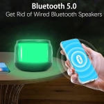 Φορητό Ασύρματο Ηχείο Bluetooth 5.0 με Φωτισμό RGB LED, Λειτουργία TWS και Υποδοχή Κάρτας TF - H102 - Image 7