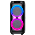 Φορητό Ηχείο Bluetooth 2x12" 80W με RGB LED & 2 Ασύρματα Μικρόφωνα GY-1228