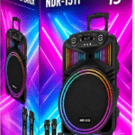 Φορητό Ηχείο Bluetooth Karaoke 15" 40W με RGB LED & 2 Ασύρματα Μικρόφωνα NDR-1511