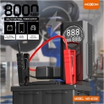 Φορητός Αεροσυμπιεστής & Power Bank 8000mAh 110PSI με Οθόνη LCD και Εκκινητή Μπαταρίας Moxom MX-AC02 - Image 2