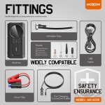 Φορητός Αεροσυμπιεστής & Power Bank 8000mAh 110PSI με Οθόνη LCD και Εκκινητή Μπαταρίας Moxom MX-AC02 - Image 6