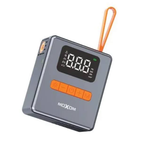 Φορητός Μίνι Αεροσυμπιεστής 150PSI 1800mAh με Ψηφιακή Οθόνη και Φακό LED Moxom MX-AC03