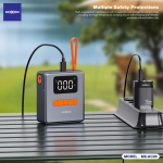 Φορητός Μίνι Αεροσυμπιεστής 150PSI 1800mAh με Ψηφιακή Οθόνη και Φακό LED Moxom MX-AC03 - Image 3