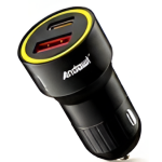 Φορτιστής Αυτοκινήτου 12-24V με USB-A & USB-C Andowl Q-CC06