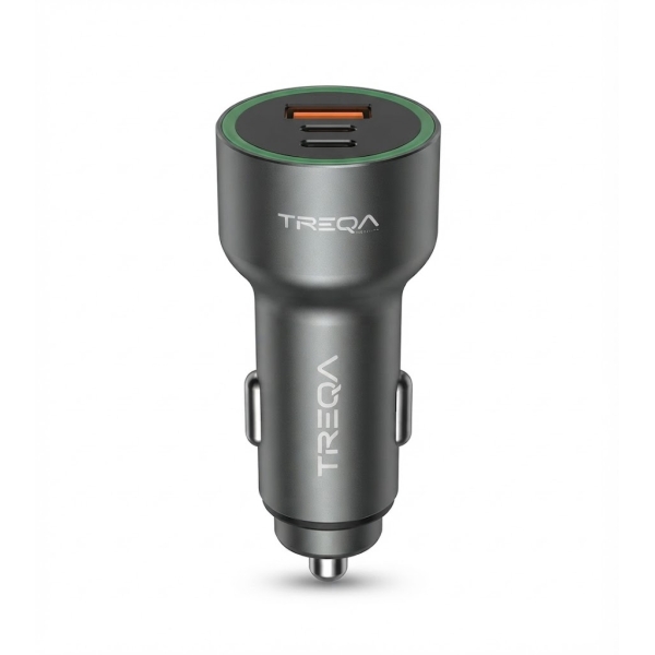 Φορτιστής Αυτοκινήτου 120W με 2 Θύρες USB-C PD 50W και USB-A QC 4.0 Treqa CC-336