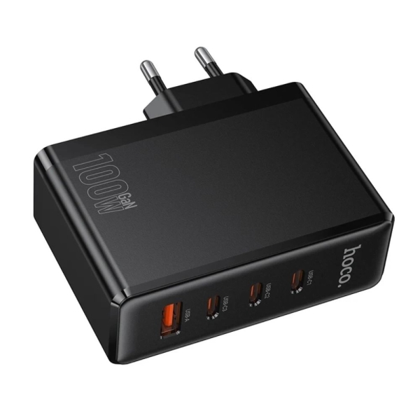 Φορτιστής GaN 100W HOCO N85 με 3 USB-C και 1 USB-A EU