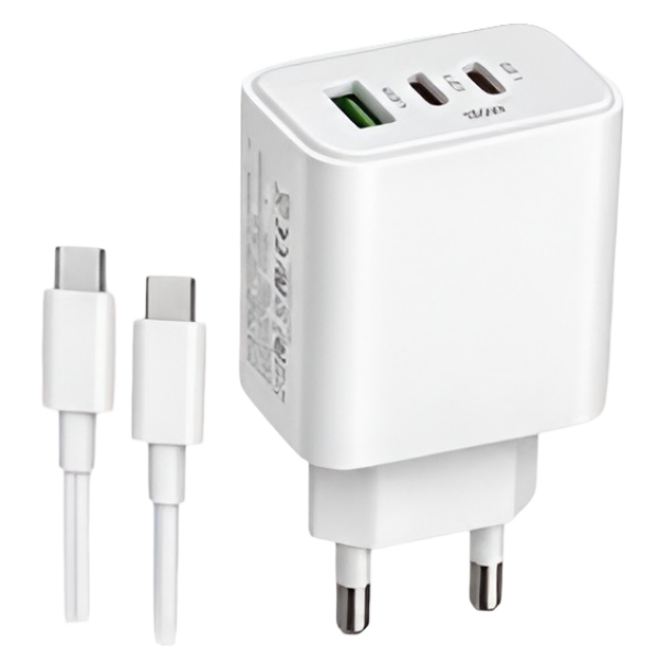 Φορτιστής PD 150W με 3 Θύρες 2 USB-C και 1 USB-A και Καλώδιο USB-C σε USB-C FD