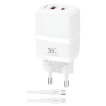 Φορτιστής PD 35W QC 18W με Καλώδιο USB-C σε Lightning 1m Moxom MX-HC337