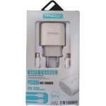 Φορτιστής PD 36W με Καλώδιο USB-C σε USB-C Λευκός TREQA CS-235