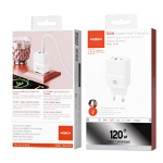 Φορτιστής Super Fast Charging 120W/45W με USB-A & USB-C Moxom MX-HC340