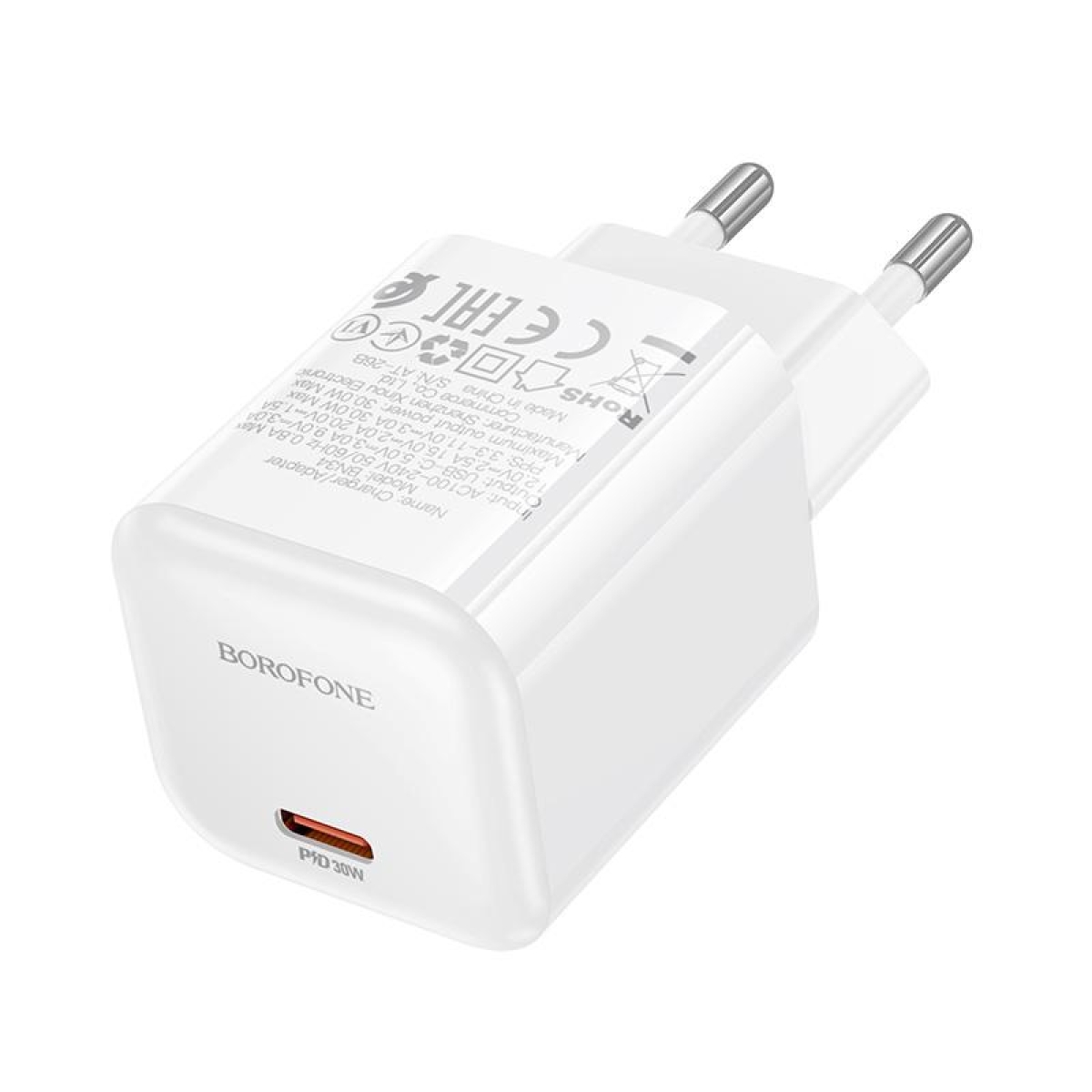 Φορτιστής Ταχείας Φόρτισης PD 30W με 1 Θύρα USB-C Borofone BN34 - Image 4