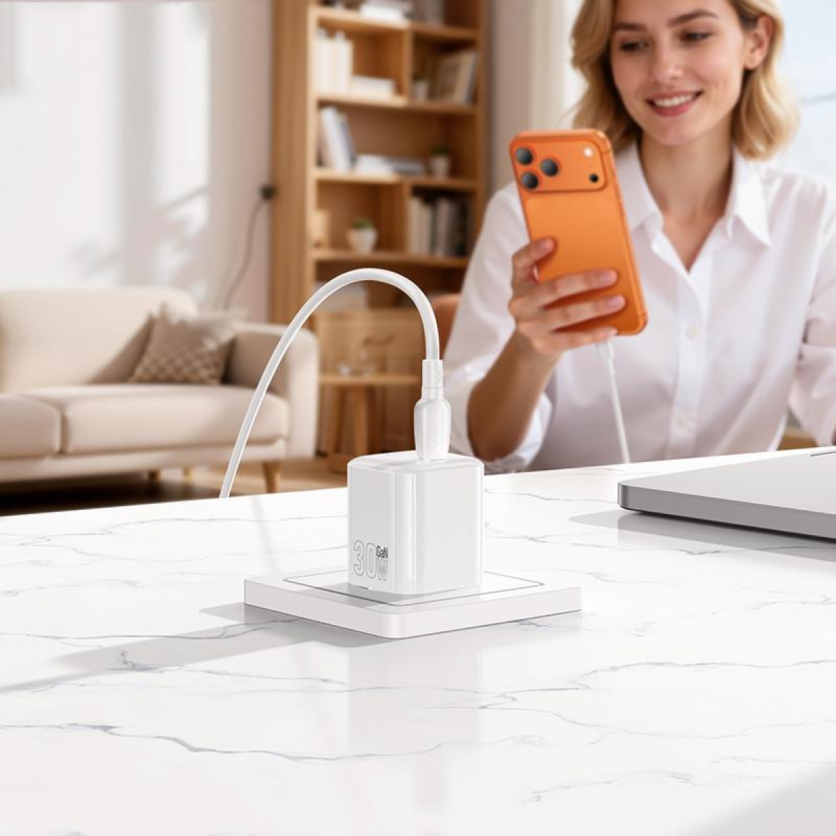 Φορτιστής Ταχείας Φόρτισης PD 30W με 1 Θύρα USB-C Borofone BN34 - Image 3