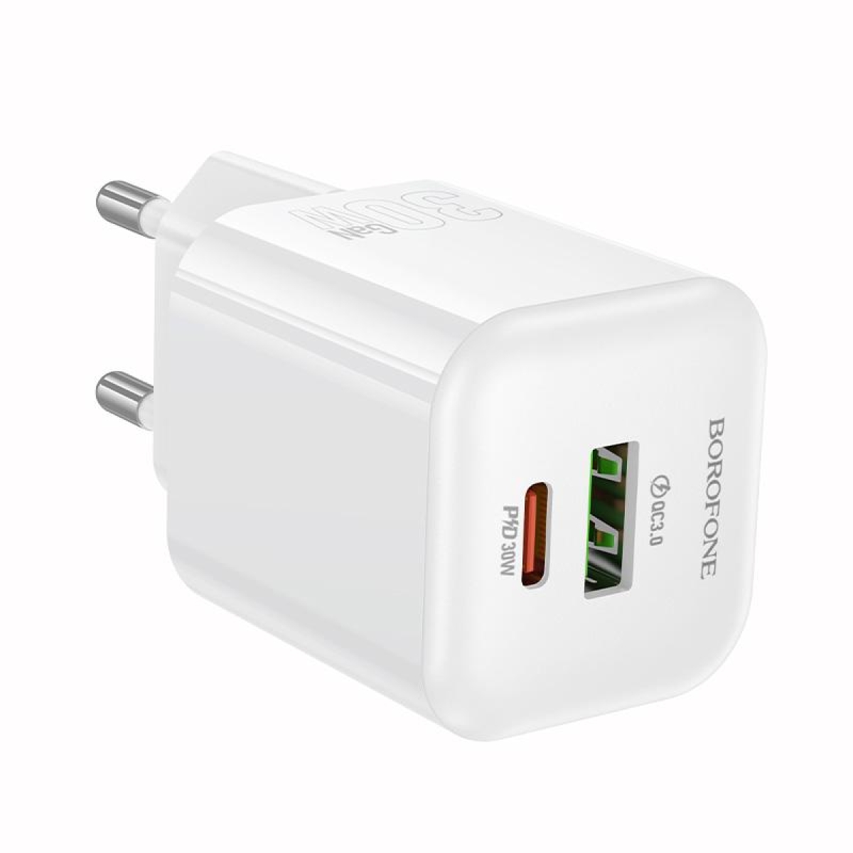 Φορτιστής Ταχείας Φόρτισης PD 30W με USB-C και USB-A QC3.0 Borofone BN35 - Image 5