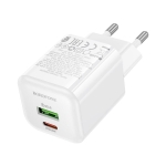 Φορτιστής Ταχείας Φόρτισης PD 30W με USB-C και USB-A QC3.0 Borofone BN35 - Image 4