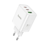 Φορτιστής USB-C 65W HOCO N75 με 2 USB-C και 1 USB-A EU
