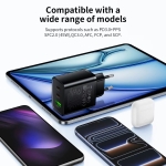 Φορτιστής USB-C 65W HOCO N75 με 2 USB-C και 1 USB-A EU