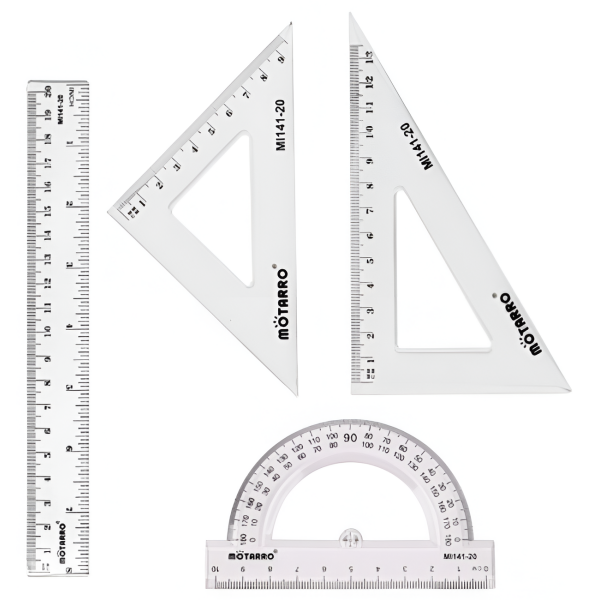 Γεωμετρικά Όργανα Σετ 4 Τεμαχίων 20cm Motarro MI141-20