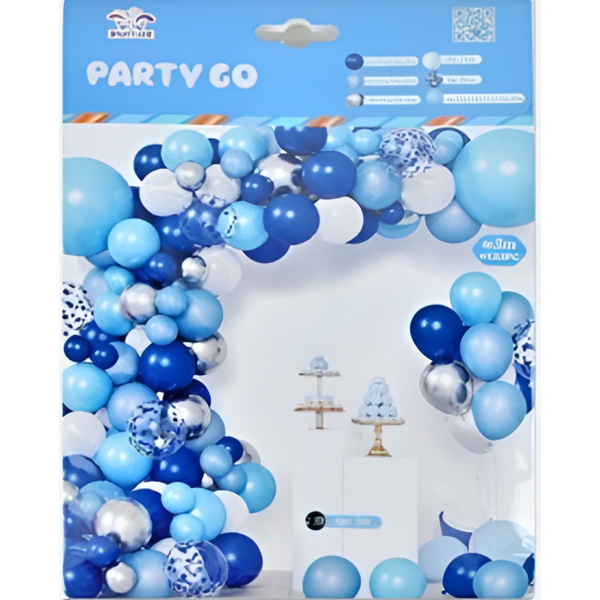 Γιρλάντα Μπαλονιών Σετ 123 Τεμαχίων Party Go FD0954 - Image 2