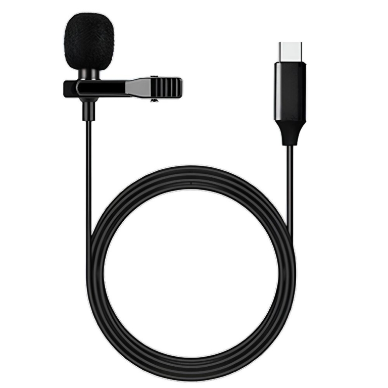 Hands-Free Lavalier Ασύρματο Electret Μικρόφωνο Πέτου, Clip On Δημοσιογραφικό USB-C GL-121