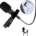 Hands-Free Lavalier Ασύρματο Electret Μικρόφωνο Πέτου, Clip On Δημοσιογραφικό USB-C GL-121
