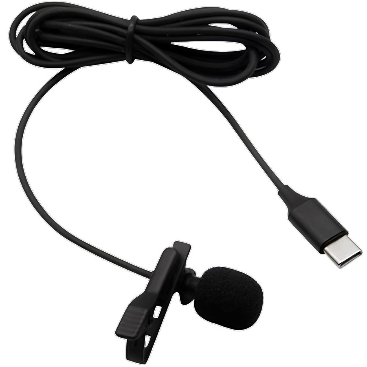 Hands-Free Lavalier Ασύρματο Electret Μικρόφωνο Πέτου, Clip On Δημοσιογραφικό USB-C GL-121