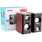 Ηχεία Υπολογιστή 2.0 Stereo 5W με USB, Jack 3.5mm και Ρύθμιση Έντασης K2036 - Image 2