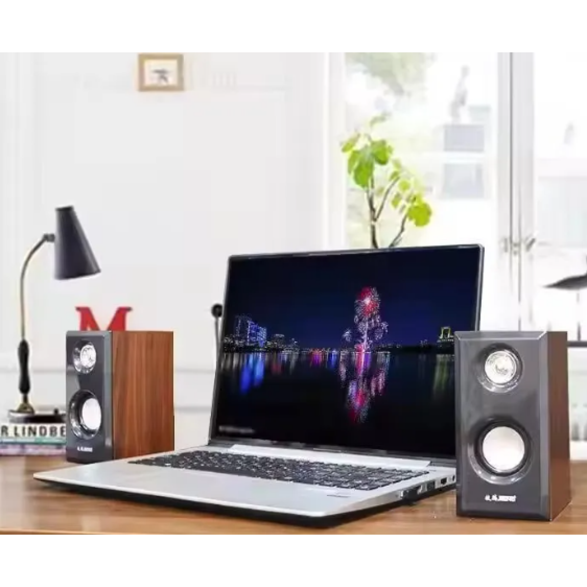 Ηχεία Υπολογιστή 2.0 Stereo 5W με USB, Jack 3.5mm και Ρύθμιση Έντασης K2036 - Image 3