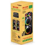 Ηχείο Bluetooth 2x12" 100W με RGB LED & 2 Ασύρματα Μικρόφωνα DR-1230 - Image 2