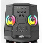 Ηχείο Bluetooth 2x12" 100W με RGB LED & 2 Ασύρματα Μικρόφωνα DR-1230 - Image 3