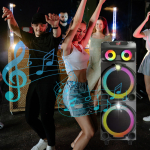 Ηχείο Bluetooth 2x12" 100W με RGB LED & 2 Ασύρματα Μικρόφωνα DR-1230 - Image 4