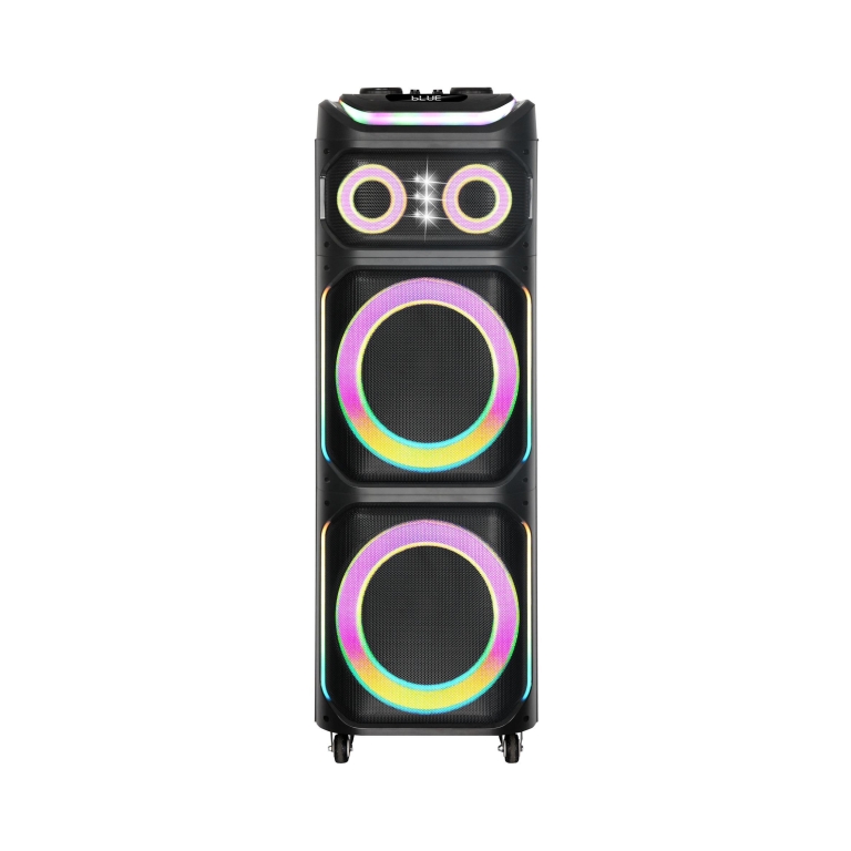 Ηχείο Bluetooth 2x12" 100W με RGB LED & 2 Ασύρματα Μικρόφωνα JBR-1231