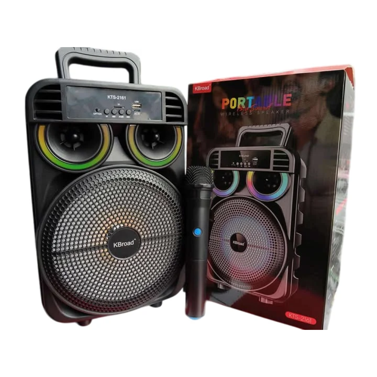 Ηχείο Bluetooth Karaoke με Ασύρματο Μικρόφωνο, FM και USB KBroad KTS-2161 - Image 3
