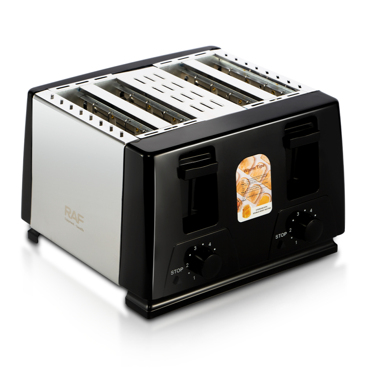 Ηλεκτρική Τοστιέρα 4 Θέσεων 1300W με Αντικολλητικές Πλάκες RAF R.505-Χ - Image 2
