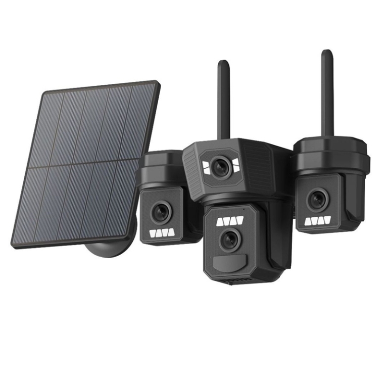 Ηλιακή Κάμερα Ασφαλείας 6MP με 3 Φακούς, WiFi/4G, PTZ και Νυχτερινή Λήψη V302-4G
