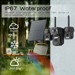 Ηλιακή Κάμερα Ασφαλείας 6MP με 3 Φακούς, WiFi/4G, PTZ και Νυχτερινή Λήψη V302-4G - Image 2