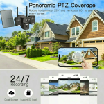 Ηλιακή Κάμερα Ασφαλείας 6MP με 3 Φακούς, WiFi/4G, PTZ και Νυχτερινή Λήψη V302-4G - Image 11