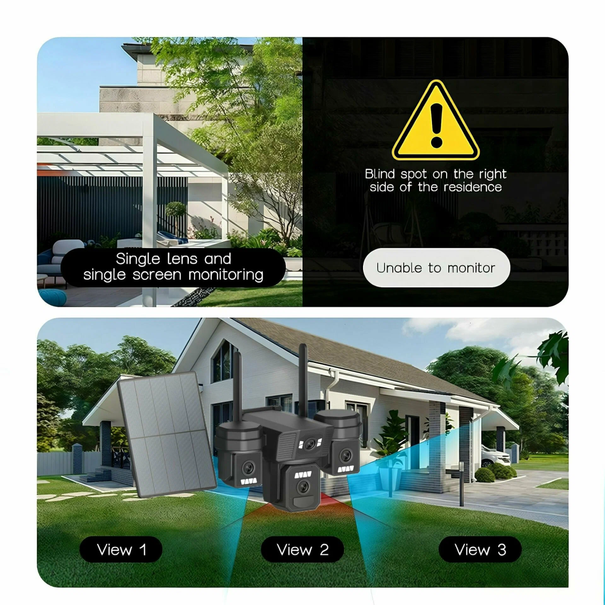 Ηλιακή Κάμερα Ασφαλείας 6MP με 3 Φακούς, WiFi/4G, PTZ και Νυχτερινή Λήψη V302-4G - Image 13