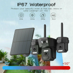 Ηλιακή Κάμερα Ασφαλείας 6MP με 3 Φακούς, WiFi/4G, PTZ και Νυχτερινή Λήψη V302-4G - Image 4