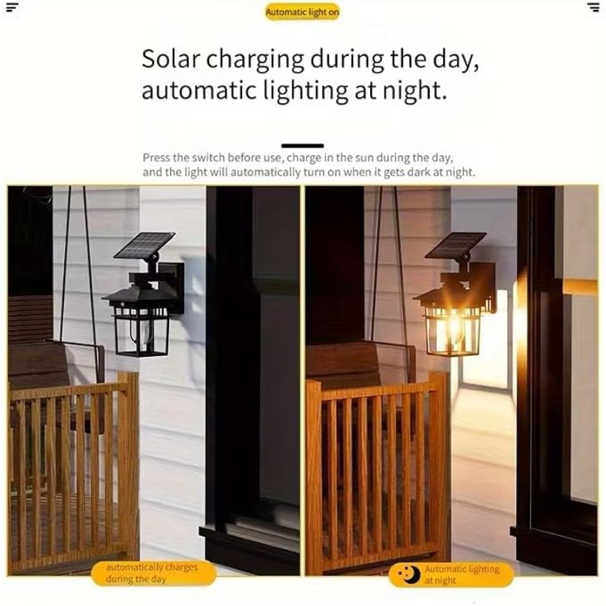 Ηλιακό Φωτιστικό Τοίχου LED 50W με Αισθητήρα Κίνησης Aerbes AB-TY314 - Image 4