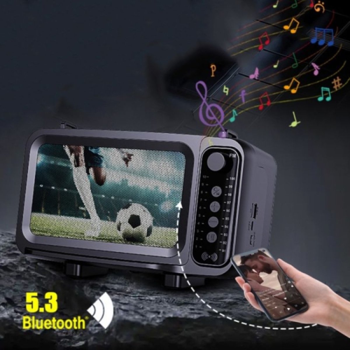 Ηλιακό Ηχείο Bluetooth DV-666 10W με FM και Φακό