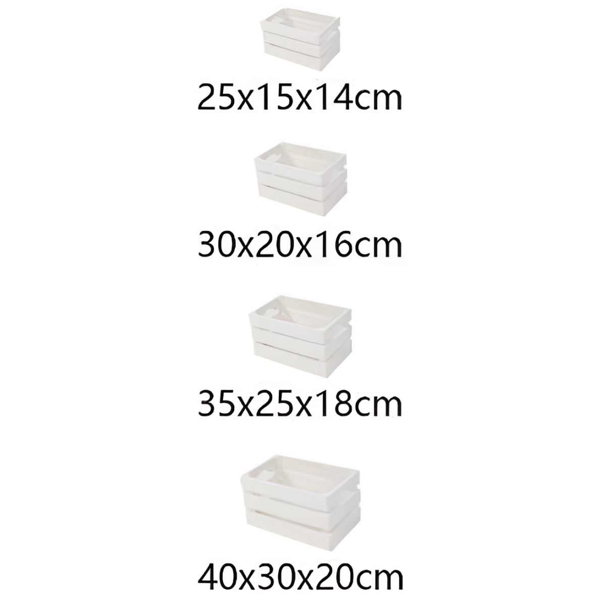 Καλάθια Αποθήκευσης Ξύλινα Σετ 4τμχ Kmt Style 702635