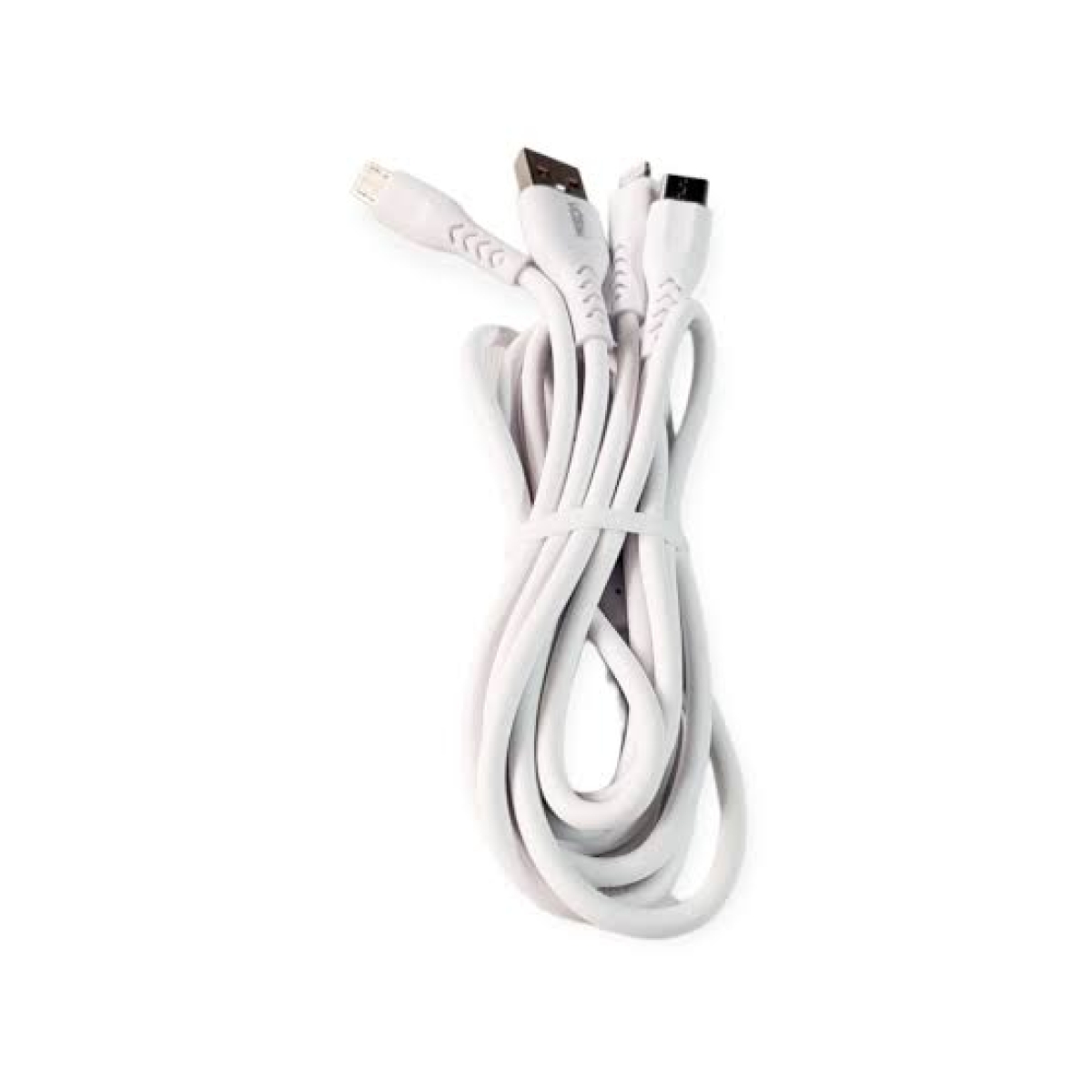 Καλώδιο Φόρτισης 3 σε 1 USB-C, Micro USB, Lightning 3.1A 1,2m Λευκό TREQA CA-868 - Image 2