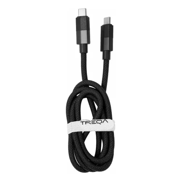 Καλώδιο Φόρτισης και Μεταφοράς Δεδομένων USB-C σε USB-C 66W 1m Μαύρο TREQA CA-8975