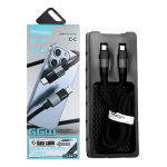 Καλώδιο Φόρτισης και Μεταφοράς Δεδομένων USB-C σε USB-C 66W 1m Μαύρο TREQA CA-8975 - Image 2