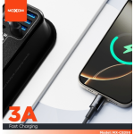 Καλώδιο Φόρτισης & Μεταφοράς Δεδομένων USB-A σε Lightning 1m 3A Fast Charging Moxom MX-CB399 - Image 2