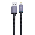 Καλώδιο Φόρτισης & Μεταφοράς Δεδομένων USB-A σε Lightning 3A με LED 1m Moxom MX-CB131