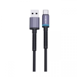 Καλώδιο Φόρτισης & Μεταφοράς Δεδομένων USB-A σε USB-C 3A με LED 1m Moxom MX-CB131