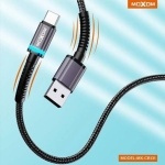 Καλώδιο Φόρτισης & Μεταφοράς Δεδομένων USB-A σε USB-C 3A με LED 1m Moxom MX-CB131 - Image 2