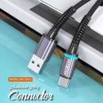 Καλώδιο Φόρτισης & Μεταφοράς Δεδομένων USB-A σε USB-C 3A με LED 1m Moxom MX-CB131 - Image 4